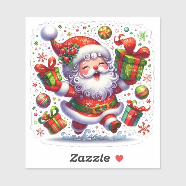 Adesivo Papais noeis alegres celebram o Natal (Folha)