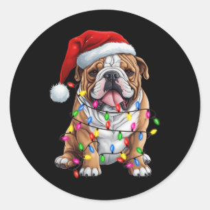 Adesivo Papais noeis Árvore de Natal Bulldog Clara Pajama
