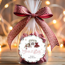 Adesivo Papais noeis Bebê aquarela Chá de fraldas