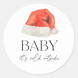 Adesivo Papais noeis Bebê é frio fora dos Chás de fraldas