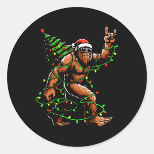 Adesivo Papais noeis Bigfoot Árvore de Natal Xmas Luzes En