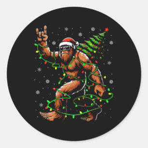 Adesivo Papais noeis Bigfoot Árvore de Natal Xmas Luzes En