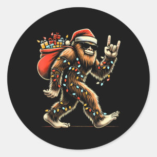 Adesivo Papais noeis Bigfoot Luzes de Natal Rock Sasquatch