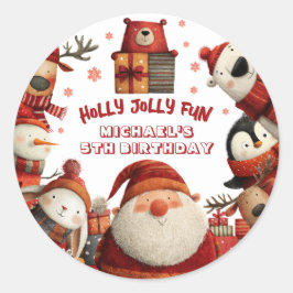 Adesivo Papais noeis bonitos animais Festas de aniversário