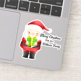 Adesivo Papais noeis bonitos com vinheta de vinil de prese