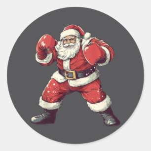 Adesivo Papais noeis Boxando Lover Engraçado Mma Muay Thai