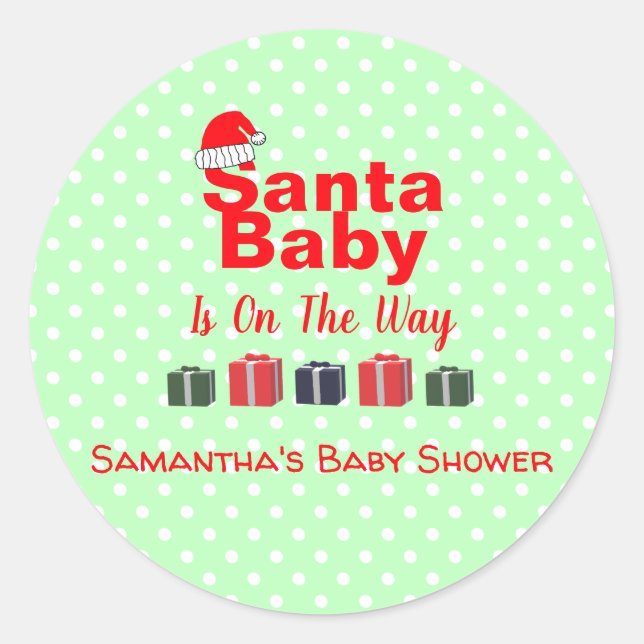 Adesivo Papais noeis Chá de fraldas de Natal (Frente)