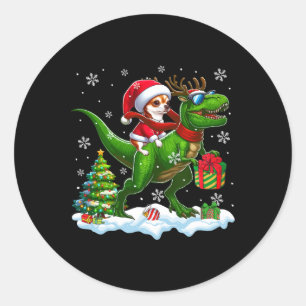 Adesivo Papais noeis Chihuahua Riding Reindeer T-rex Chris