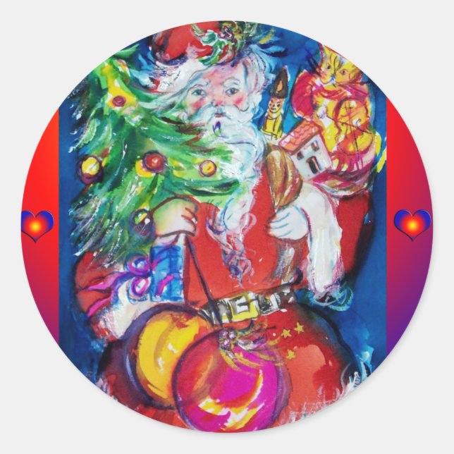 ADESIVO PAPAIS NOEIS COM ÁRVORE DE NATAL E PRESENTES (Frente)
