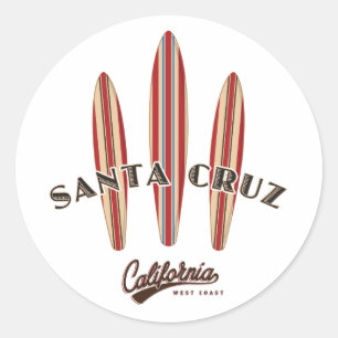 Adesivo Papais noeis Cruz California Três Surfboards