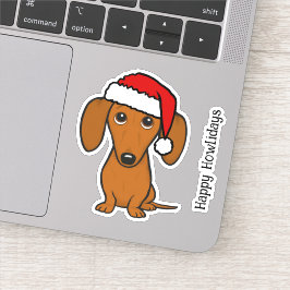 Adesivo Papais noeis Dachshund Cute Wiener