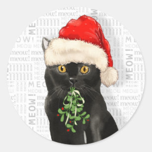 Adesivo Papais noeis de Aquarela de Gato Preto