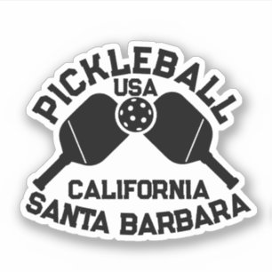 Adesivo Papais noeis de Bola de Pickleball Barbara CA Pers