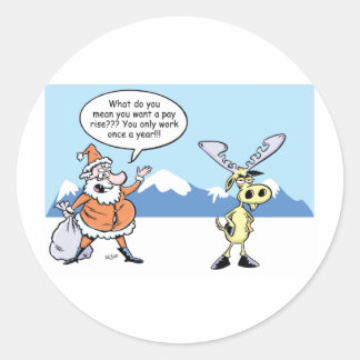 Adesivo Papais noeis de Cartoon de Natal e Reindeer em Gre