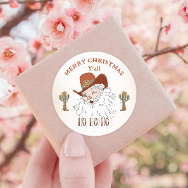 Adesivo Papais noeis de cowboy ocidentais Feliz Natal Y