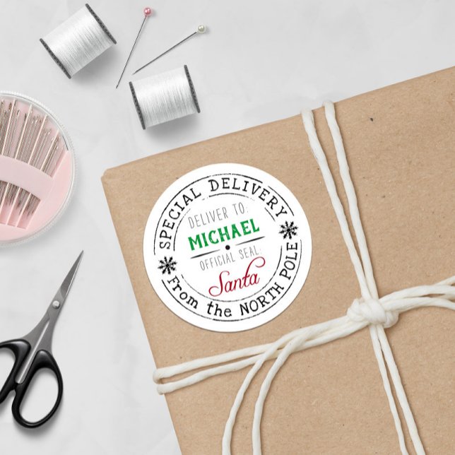 Adesivo Papais noeis de entrega especial personalizados do (Criador carregado)