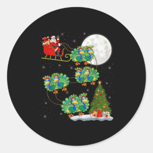 Adesivo Papais noeis De Ervilha Sleigh Voando Engraçado Na