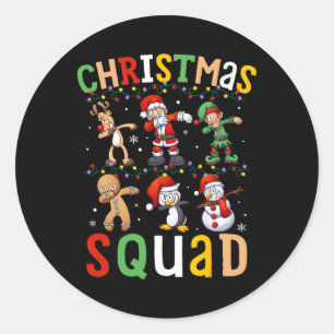 Adesivo Papais noeis De Esquadrão De Natal Dabbing Elf Fam