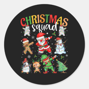 Adesivo Papais noeis De Esquadrão De Natal Dabbing Elf Fam