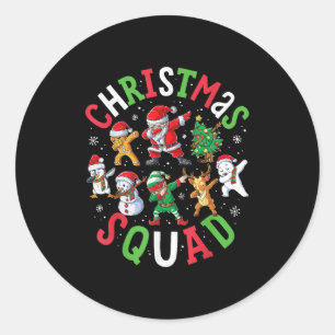 Adesivo Papais noeis De Esquadrão De Natal Dabbing Elf Fam