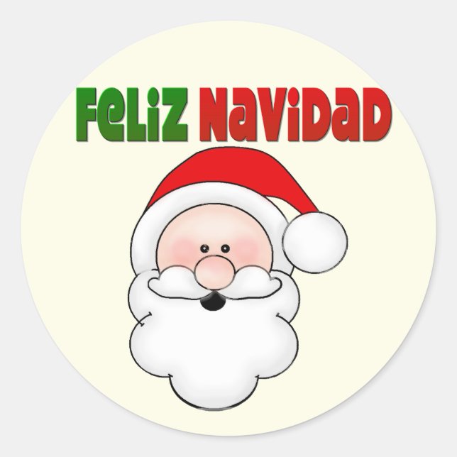 Adesivo Papais noeis de Feliz Navidad Espanhola (Frente)