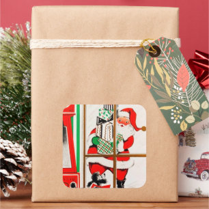 Adesivo Papais noeis de férias de natais vintages