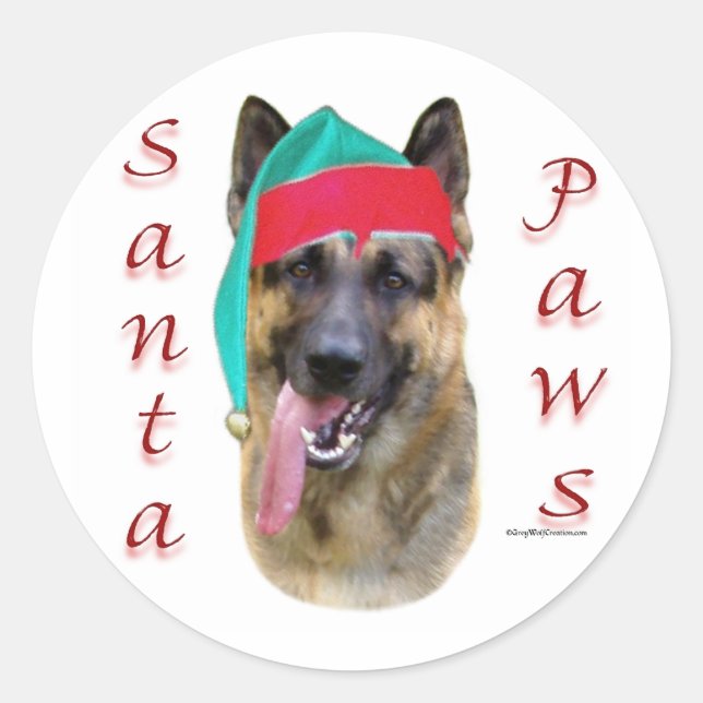 Adesivo Papais noeis de german shepherd (Frente)