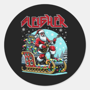 Adesivo Papais noeis de granizo mais leves Rock de Natal d