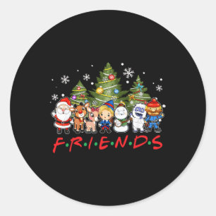 Adesivo Papais noeis de Natal Amigos Reindeer Snowman Famí