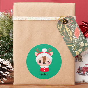 Adesivo Papais noeis de Natal bonitos Cabeça de Rebelde