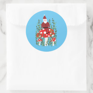 Adesivo Papais noeis de Natal bonitos em Whimsical Mágico 