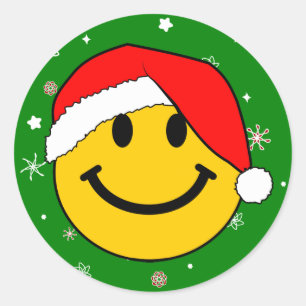 Adesivo Papais noeis de Natal bonitos Face Feliz