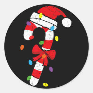 Adesivo Papais noeis de Natal Candy Cane Xmas Kids Toddler