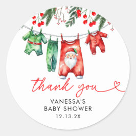 Adesivo Papais noeis de Natal de inverno Chá de fraldas Ob