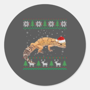 Adesivo Papais noeis-de-natal de suor feio Leopard Gecko