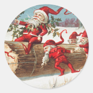 Adesivo Papais noeis de Natal deslizando em um feriado