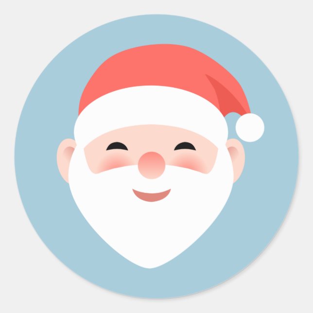 Adesivo Papais noeis de Natal em Azul Claro (Frente)