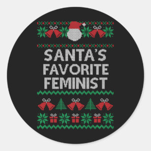 Adesivo Papais noeis De Natal Favoritos Feministas Feias