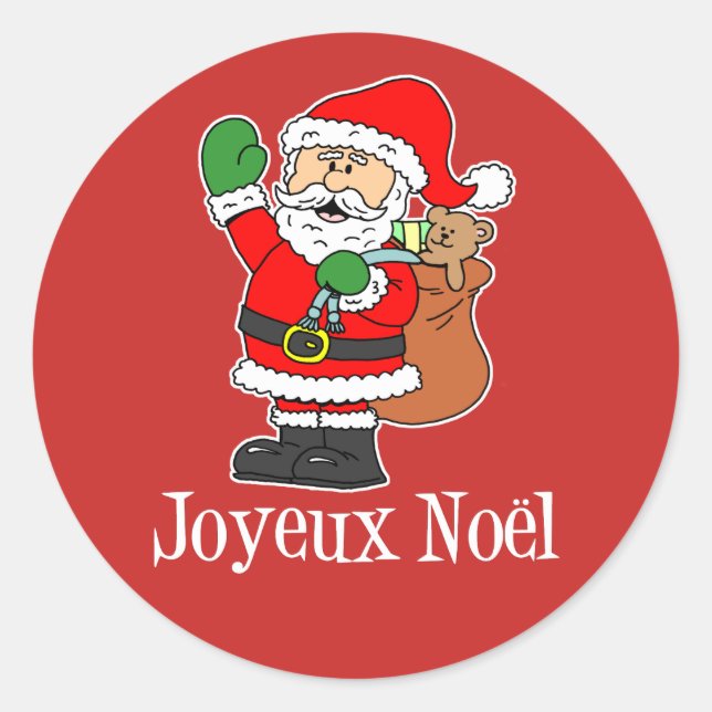 Adesivo Papais noeis de Natal Franceses Joyeux Noel (ON RE (Frente)