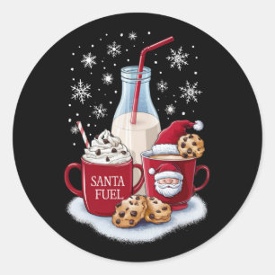 Adesivo Papais noeis de Natal Leite e Biscoitos da Família