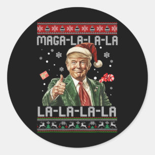Adesivo Papais noeis de Natal Trump Ugly Sweater X