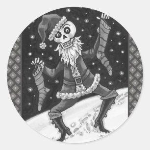 Adesivo Papais noeis DE OSSOS DE JINGLE, ESQUELETO DE FÉRI