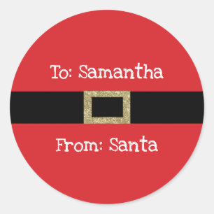 Adesivo Papais noeis de ouro preto vermelho vinheta de Nat