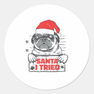 Adesivo Papais noeis De Pijamas De Natal De Cão Que Tentei