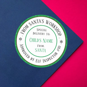 Adesivo Papais noeis de presentes do Xmas Nome personaliza