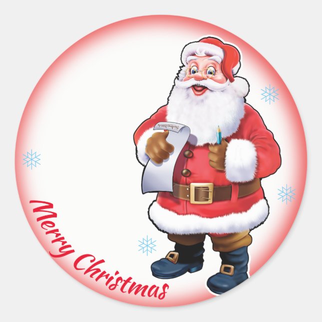 Adesivo Papais noeis de salgadinhos de Natal (Frente)