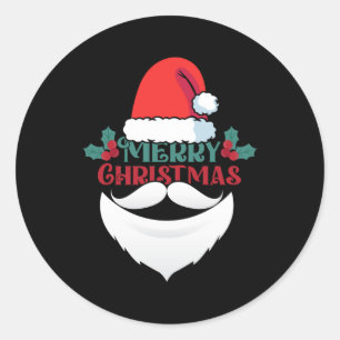 Adesivo Papais noeis de Tipografia de Natal Preto Barram H