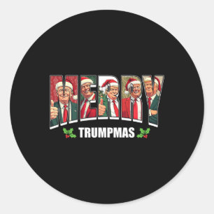 Adesivo Papais noeis de Trumpmas de feliz espetam pijamas