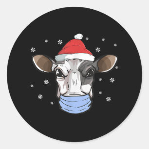 Adesivo Papais noeis De Vaca De Leite Enfrentam Mascaramen