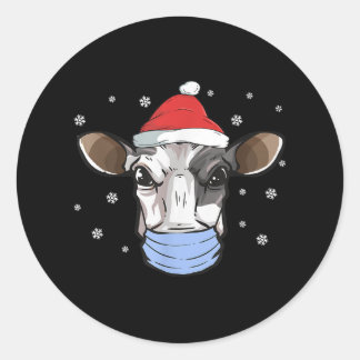Adesivo Papais noeis De Vaca De Leite Enfrentam Mascaramen